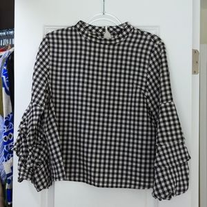 Zara Gingham Top
